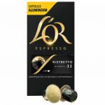 Кофе в алюминиевых капсулах L'OR Espresso Ristretto для кофемашин Nespresso, 10 порций, ш/к 91643