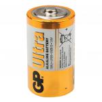 Батарейки GP Ultra, D (LR20, 13А), алкалиновые, КОМПЛЕКТ 2 шт, блистер, 13AU-CR2