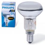 Лампа накаливания PHILIPS Spot R50 E14 30D, 60 Вт, зерк., колба d=50 мм, цоколь d=14 мм, угол 30°, 382429