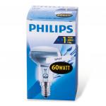 Лампа накаливания PHILIPS Spot R50 E14 30D, 60 Вт, зерк., колба d=50 мм, цоколь d=14 мм, угол 30°, 382429