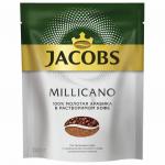 Кофе молотый в растворимом JACOBS Millicano, сублимированный, 120г, мягкая упаковка, ш/к 79445