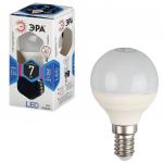 Лампа светодиодная ЭРА, 7(60)Вт, цоколь E14,шар, холодн. бел., 30000ч, LED smdP45-7w-840-E14
