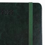 Ежедневник датированный 2022 А5 138x213мм BRAUBERG Metropolis Special, под кожу, зеленый, 112850