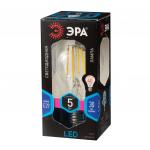 Лампа светодиодная ЭРА, 5(40)Вт, цоколь E27,грушевидн., холодн. бел., 30000ч, F-LED А60-5w-840-E27
