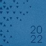 Ежедневник датированный 2022 А5 138x213мм BRAUBERG Glance, под кожу, синий, 112815