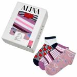 Набор женских носков "Alina", 3 пары (сердце)