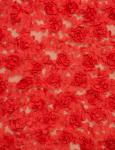 Сетка объемная 3D Розы, красный