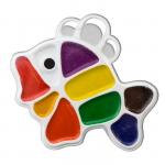 Акварель РЫБКА 9 цв. без кисти фигурная пластиковая упаковка