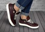 Полуботинки женские Gorky Boots Low9 бордовый (текстиль+кожа)
