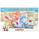 Настольная игра-ходилка Фиксики. Азбука в кор. Умные игры в кор.20шт