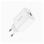 Адаптер Сетевой с кабелем Borofone BA21A Long QC3.0 1USB/5V/2.1A +Type-C (white) 124192