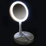 ЮниLook Зеркало с LED-подсветкой, USB, 4хАА, пластик, стекло, d15,5см