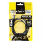 FORZA Кабель для зарядки Адреналин Micro USB, 1м, 3А, Быстрая зарядка QC 3.0, пакет