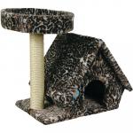 Дом для кошек,с лежанкой цветной мех Зооник(700х480х650)