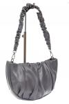 Женская сумка-седло из мягкой искусственной кожи, цвет серый
