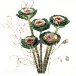 Семена цветов Капуста декоративная двуцветная «Крейн» кремово-розовая (15 семян)
