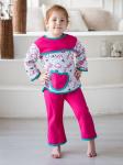 Пижама детская из футера Катя розово-зеленые сердца