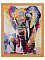 Рисование по номерам 30*40 MS7889 Слон и слоненок