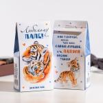 Подарочный чай-домик "Любимому папе (тигр с тигренком)"