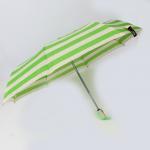 Зонт женский RST-3567,  R=56см,  суперавт;  8спиц-сталь+fiber,  3слож,  полиэстер,   ( полоска)  беж/зеленый 239767