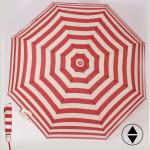 Зонт женский RST-3567,  R=56 см,  суперавт   8 спиц-сталь+fiber,  3 слож,  полиэстер,   ( полоска)  беж/красный 239769