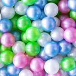 Набор шаров 500 шт, цвета: перламутрово - зелёный, малиновый, голубой