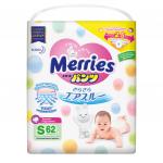 Подгузники-трусики для детей MERRIES размер S 4-8 кг, 62 шт /3