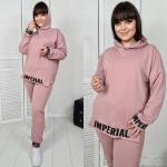 Костюм SIZE PLUS с капюшоном пудра imperial IN