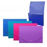 Папка-картотека пластиковая ErichKrause® Diagonal Vivid, с 12 отделениями, A4, ассорти (в пакете по 4 шт.)