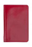 Обложка паспорт PAGE RED кожа наплак малиновый тиснение розы