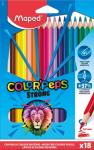 COLOR'PEPS STRONG Цветные карандаши повышенной прочности, пластиковые, 18 цветов, в картонной коробке с подвесом