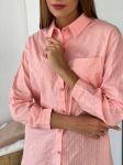 Удлинённая блуза розовая