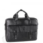 Портфель мужской кожаный 66606 black Fuzhiniao