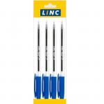 Набор шариковых ручек автоматических LINC TWIST IT 0,70 мм 4 шт синий пакет с европодвесом
