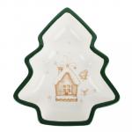 MILLIMI Пряничный домик Салатник в форме елочки 30х26х6см, керамика
