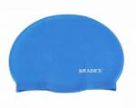 Шапочка для плавания силиконовая, синяя Bradex SF 0328