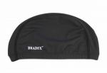 Шапочка для плавания текстильная покрытая ПУ, черная Bradex SF 0366