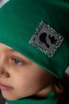 Комплект "FLT Стразы Зеленый" (шапка + снуд)