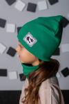Комплект "FLT Стразы Зеленый" (шапка + снуд)