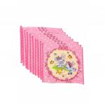 (К) Носовые платки детские 20х20 см 066 Игры на лугу розовый (по 10 штук)