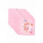 (К) Носовые платки детские 20х20 см 054 Мишка лапочка розовый (по 10 штук)