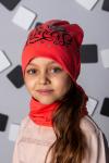 Комплект "Принцесса Коралл" (шапка + снуд)
