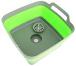 TD 0534 Корзина-раковина пластиковая складная с ручками, зеленая (ST8012 collapsible sink strainer green)