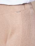 Свободные брюки на резинке из фактурной пряжи меланж с ангорой