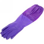 Перчатки пвх Флора фиолетовые 50 см с флисовой подкладкой и удлиненными рукавами ДоброСад