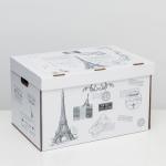 Коробка для хранения "Франция", белая, 48 х 32,5 х 29,5 см
