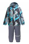 Зимний комплект-костюм для мальчика, GARRY 390 Cерый-голубой