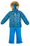 Зимний комплект-костюм для мальчика, OSCAR 6160 Синий-голубой (пестрый)