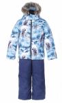 Зимний комплект-костюм для мальчика, BLAIR 105 Тёмно-синий (белый медведь)