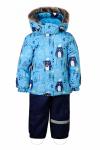 Зимний комплект-костюм мальчику, FRANKY 102 Голубой (пингвины)